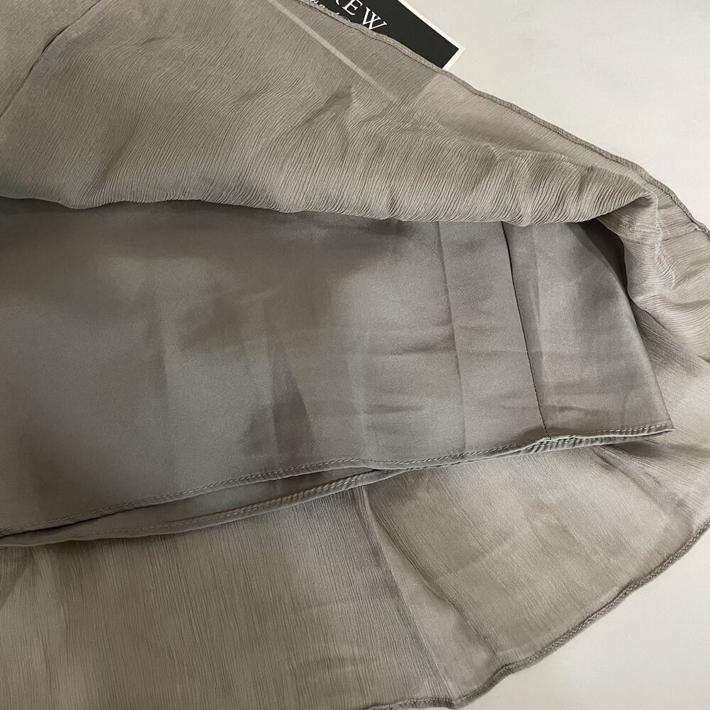J.Crew Nadia Silk Chiffon Strapless Dress Size 6 Gray Weddings & Parties NEW - Picture 9 of 12